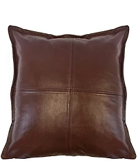 Austin Horn Classics Dakota 18#double; Faux Leather Square Pillow