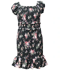 Ava & Yelly Big Girls Short-Sleeve Floral-Printed Sheath Dress