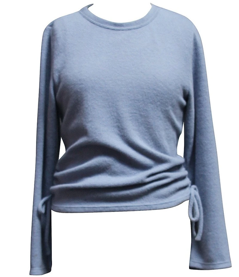 Ava & Yelly Little Girls Long Sleeve Cinched-Side Top