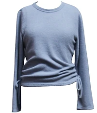 Ava & Yelly Little Girls Long Sleeve Cinched-Side Top