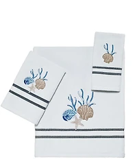 Avanti Linens Blue Lagoon 3-Piece Embroidered Bath Towel Set