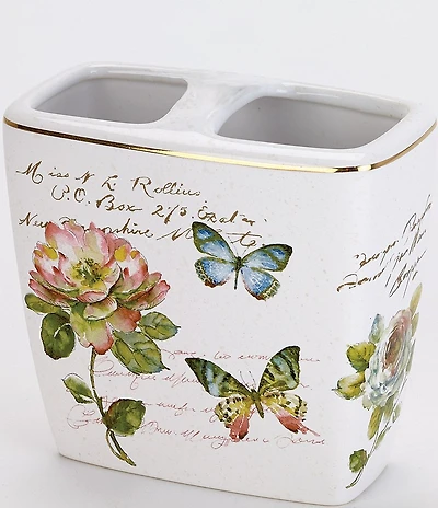 Avanti Linens Butterfly Garden Toothbrush Holder