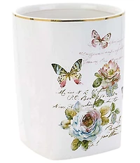 Avanti Linens Butterfly Garden Wastebasket