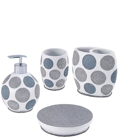 Avanti Linens Dotted Circles 4-Piece Bathroom Accessory Collection Set