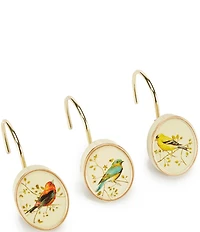 Avanti Linens Gilded Birds Shower Hooks - Set of 12