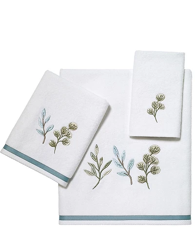 Avanti Linens Ombre Leaves Cotton 3-Piece Bath Towel Set