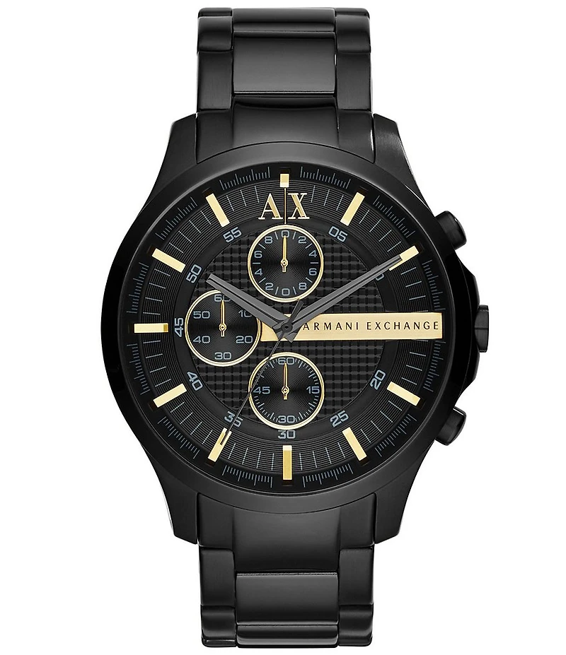 A/X Armani Exchange Men's Chronograph Black IP Stainless Steel Bracelet Watch