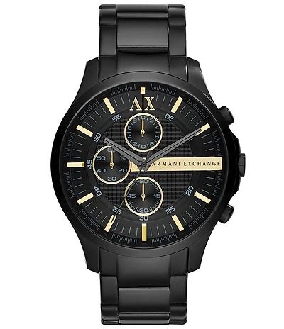 A/X Armani Exchange Men's Chronograph Black IP Stainless Steel Bracelet Watch