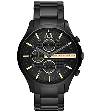 A/X Armani Exchange Men's Chronograph Black IP Stainless Steel Bracelet Watch