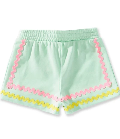 Baby Sara Little Girls Ric-Rac Trim Sweat Shorts