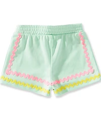 Baby Sara Little Girls Ric-Rac Trim Sweat Shorts