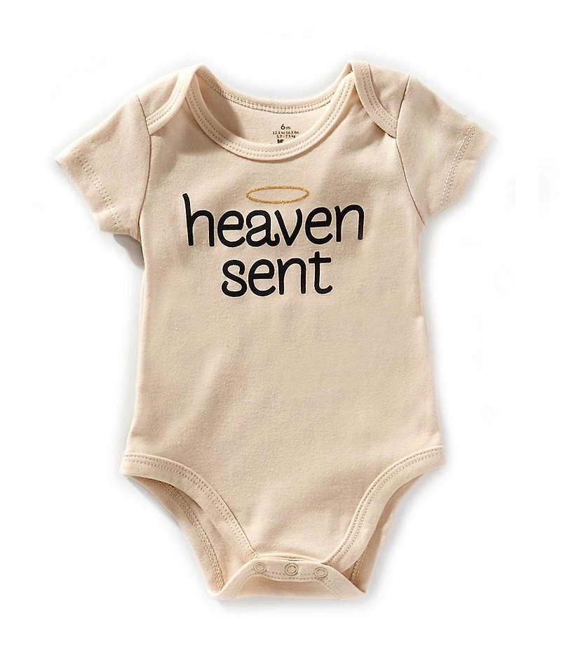 Baby Starters Baby Boys Short Sleeve Heaven Sent Graphic Bodysuit
