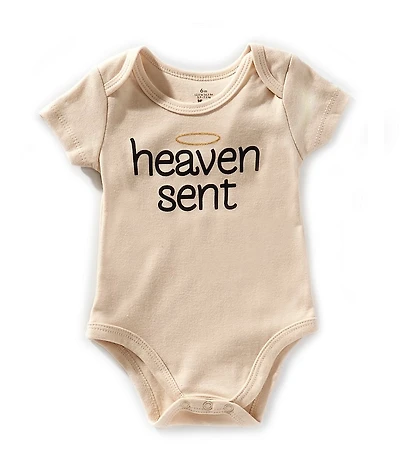Baby Starters Baby Boys Short Sleeve Heaven Sent Graphic Bodysuit