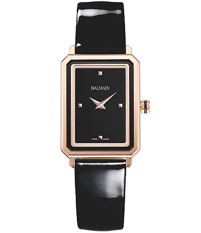 Balmain Women's Quartz Analog Black Leather Strap Watch