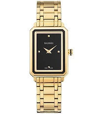 Balmain Women's Quartz Analog Gold Tone Rectangle Case Bracelet Watch