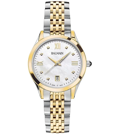 Balmain Women's Quartz Analog Two Tone Stainless Steel Bracelet Watch