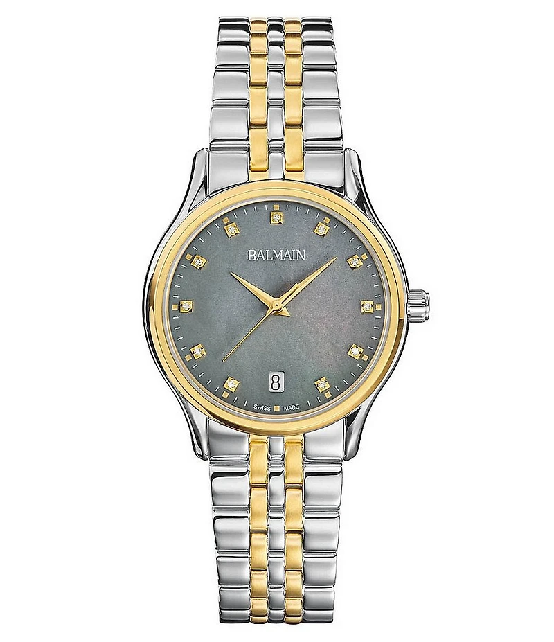 Balmain Paris Women's Quartz Analog Two Tone Stainless Steel Bracelet Watch