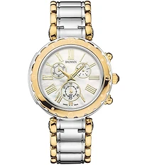 Balmain Women's Quartz Chronograph Two Tone Stainless Steel Bracelet Watch
