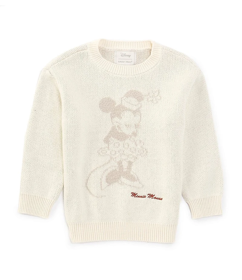 Barefoot Dreams Little Girls 2-5 CozyChic® Minnie Mouse Long Sleeve Pullover Sweater