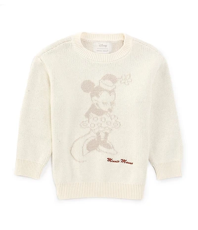Barefoot Dreams Little Girls 2-5 CozyChic® Minnie Mouse Long Sleeve Pullover Sweater