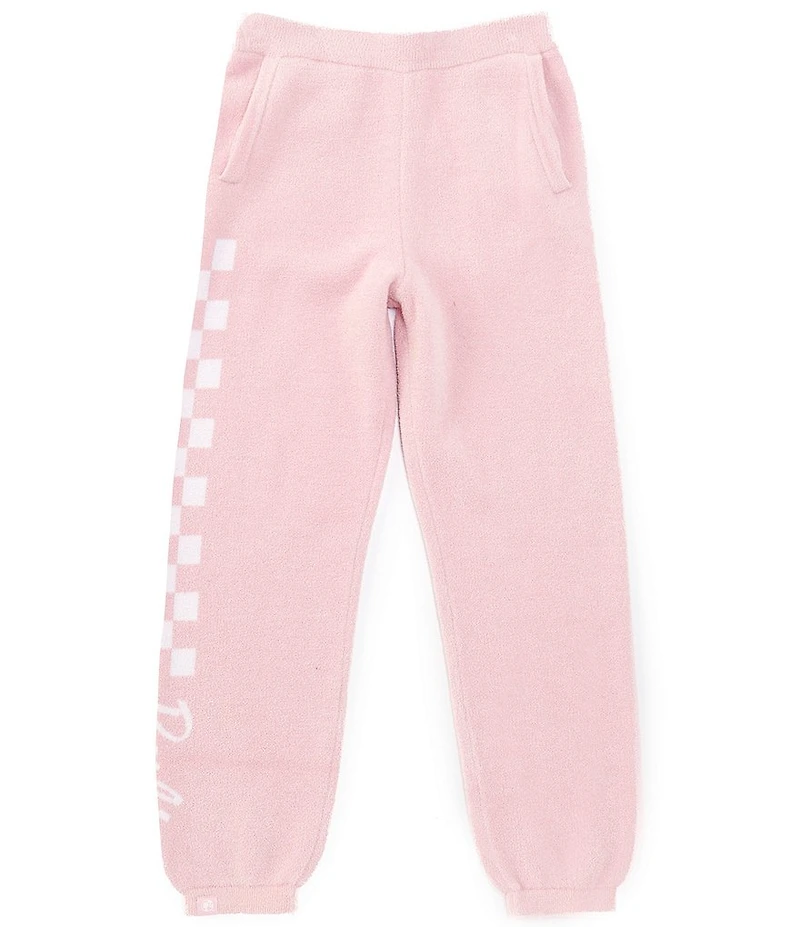 Barefoot Dreams x Barbie™ Little/Big Girls CozyChic® Checkered Jogger Pants