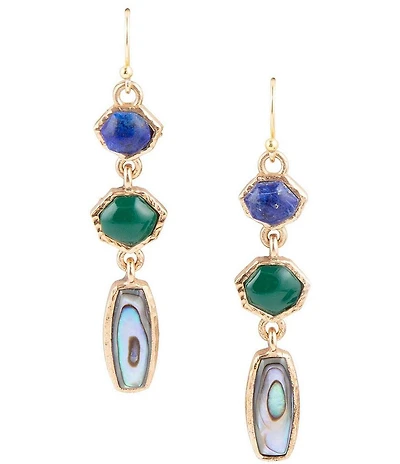 Barse Odyssey Lapis Multi-Stone Earrings