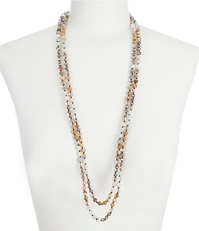 Barse Genuine Stone Endless Beaded Necklace