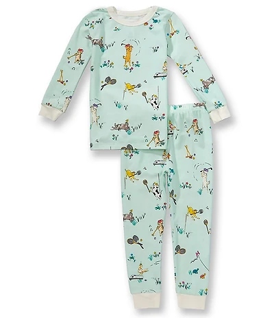 BedHead Kids Family Matching Long Sleeves Lawn Games Print 2-Piece Pajama Set