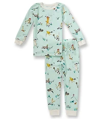 BedHead Kids Family Matching Long Sleeves Lawn Games Print 2-Piece Pajama Set