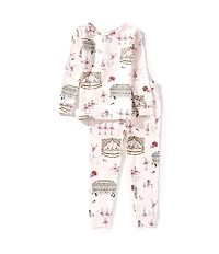 BedHead Little/Big Girls Long Sleeve Cotton Two-Piece Pajamas Set