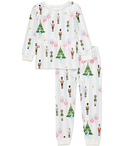 BedHead Pajamas Little/Big Girls Family Matching Sugarplum Stripe Print Two-Piece Pajama Set