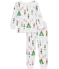 BedHead Pajamas Little/Big Girls Family Matching Sugarplum Stripe Print Two-Piece Pajama Set