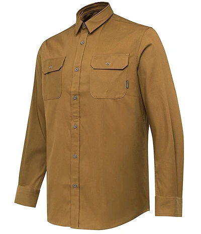 Beretta Stretch Cadet Solid Flannel Long Sleeve Woven Shirt