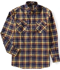Beretta Stretch Cadet Mini Plaid Flannel Long Sleeve Woven Shirt