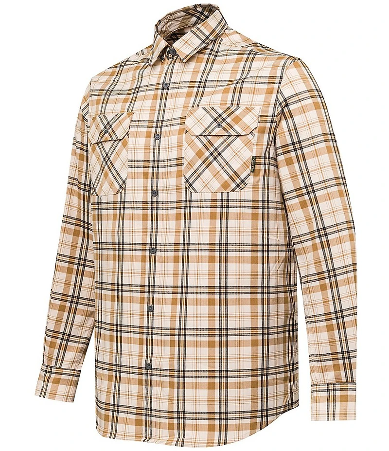 Beretta Stretch Cadet Plaid Flannel Long Sleeve Woven Shirt