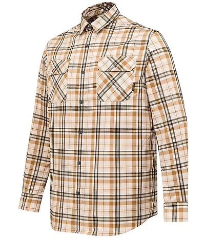 Beretta Stretch Cadet Plaid Flannel Long Sleeve Woven Shirt