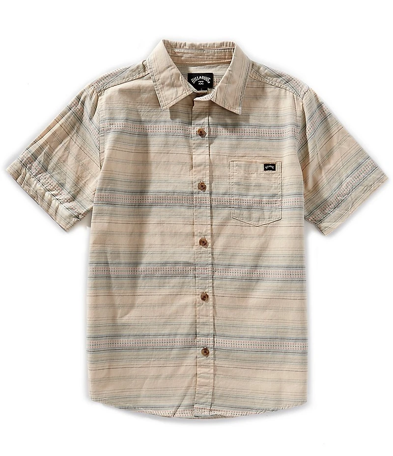 Billabong Big Boys Short-Sleeve All-Day Striped Dobby Shirt