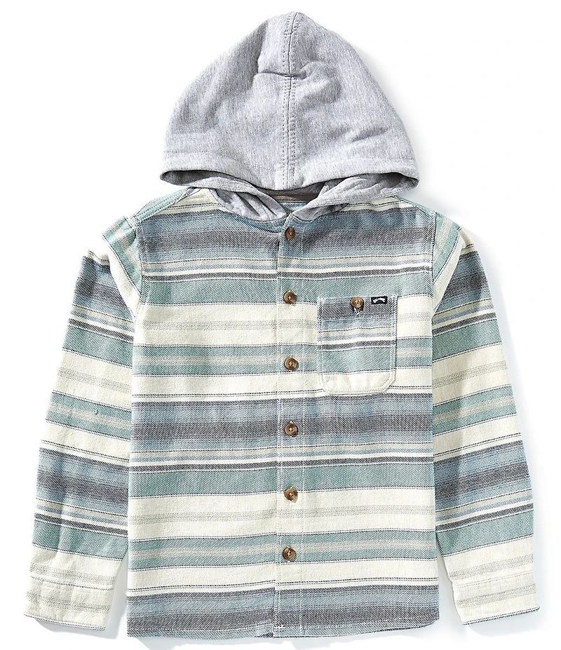 Billabong Big Boys Long Sleeve Stripe Baja Flannel Shirt