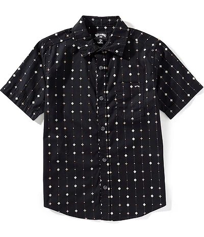 Billabong Big Boys Short Sleeve Black Sunday's Shirt