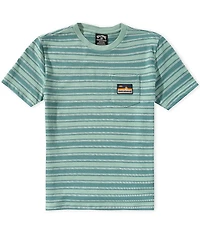 Billabong Big Boys Short Sleeve Miles Stripe Pocket Shirt