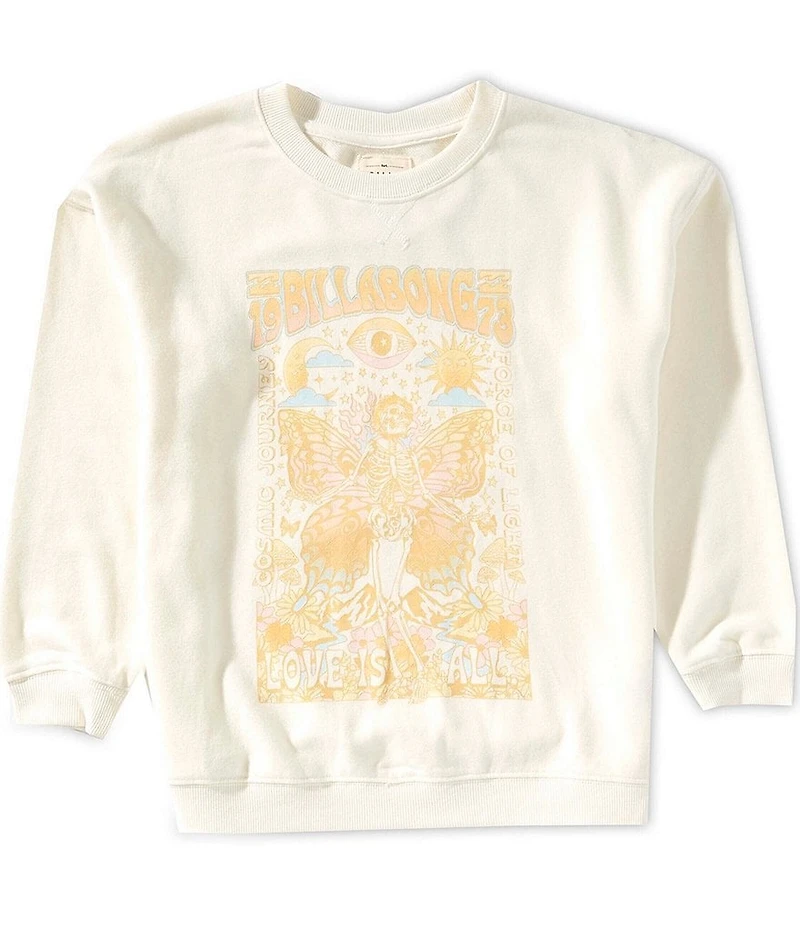 Billabong Big Girls Long-Sleeve Love Is All Fleece Sweatshirt