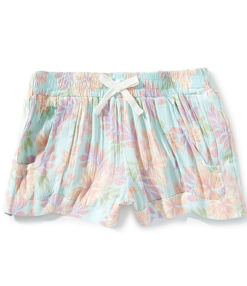 Billabong Big Girls Mad For You Tropical Floral Printed Shorts