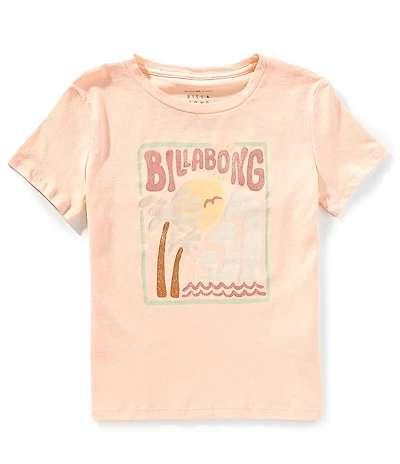 Billabong Big Girls Short Sleeve Stamped Wave Graphic T-Shirt