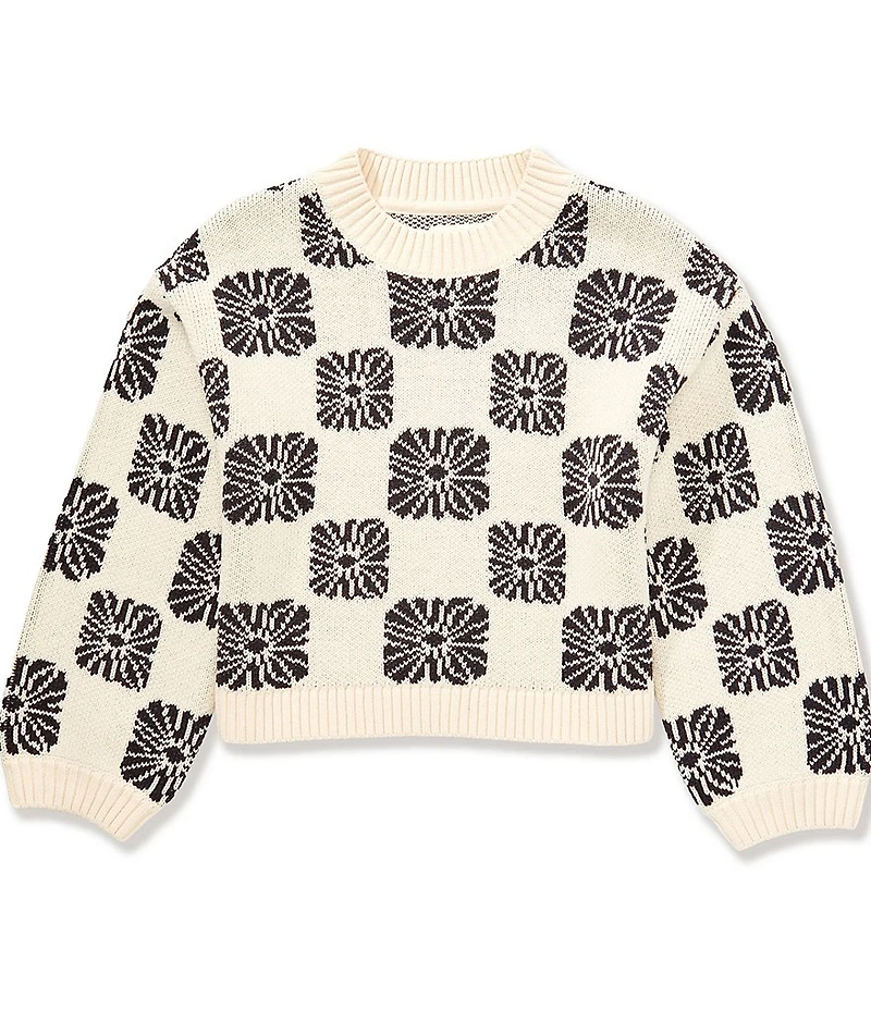 Billabong Big Girls Long-Sleeve Floral-Placement-Printed Sweater