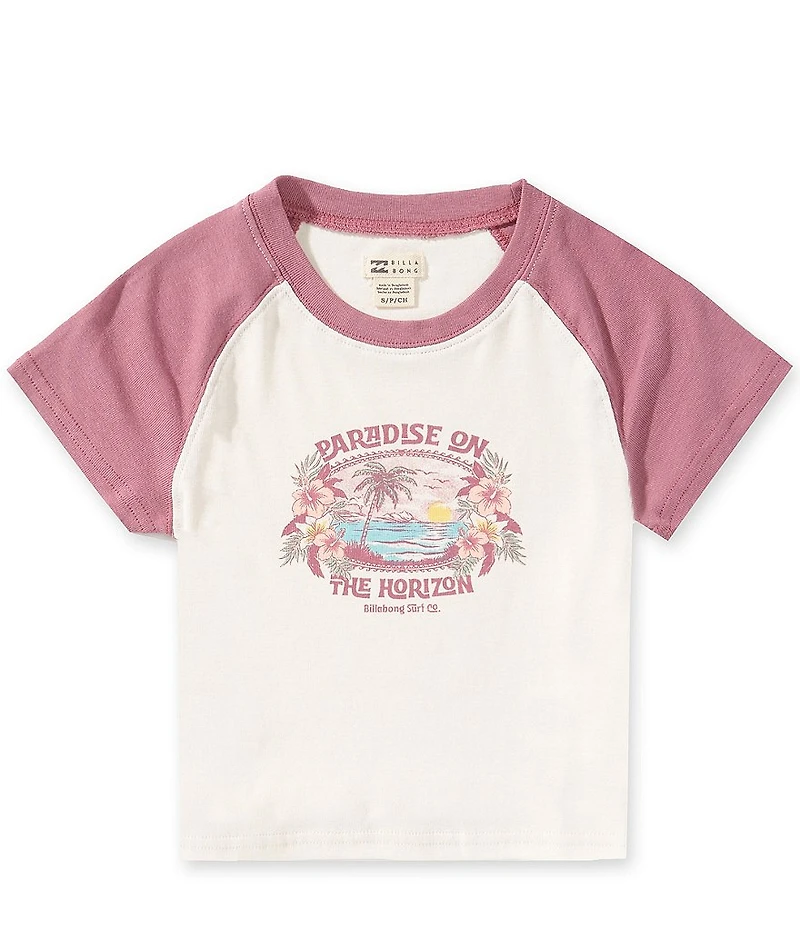 Billabong Big Girls Raglan Sleeve Horizon Oversized T-Shirt