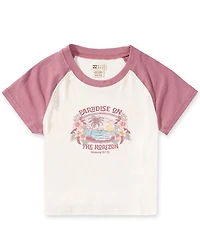 Billabong Big Girls Raglan Sleeve Horizon Oversized T-Shirt