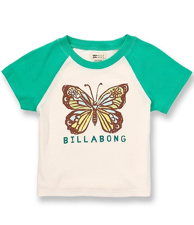 Billabong Big Girls Short Sleeve Butterfly Stamp Tee