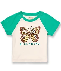 Billabong Big Girls Short Sleeve Butterfly Stamp Tee