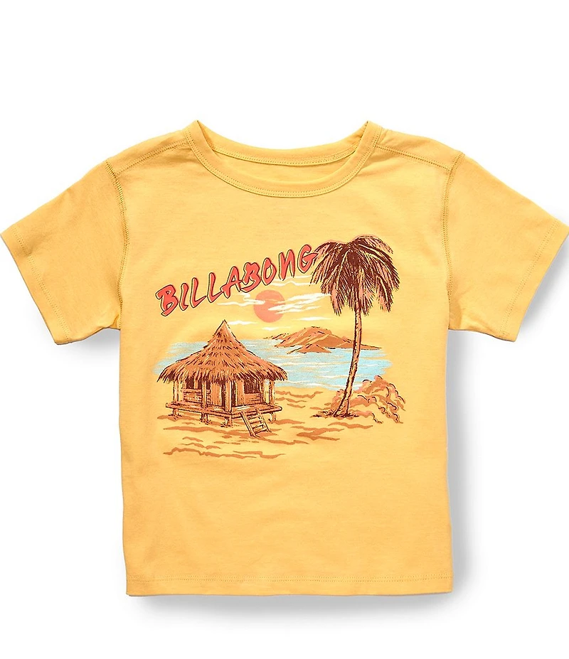 Billabong Big Girls Short Sleeve For The Views Tropical Round Neck Short Sleeve Graphic T-Shirt