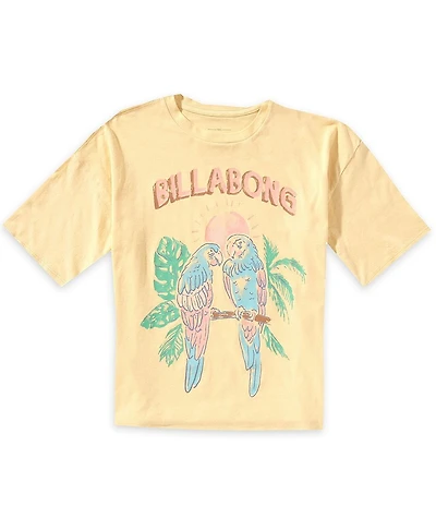 Billabong Big Girls Short Sleeve Parrot Oversized T-Shirt